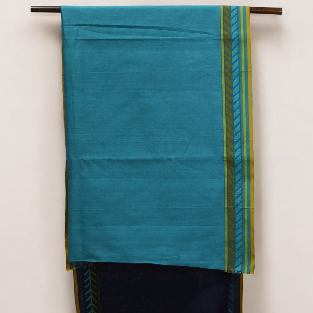 
                      
                        Indigo Blue - Arrowed Opulence Organic Cotton Saree
                      
                    