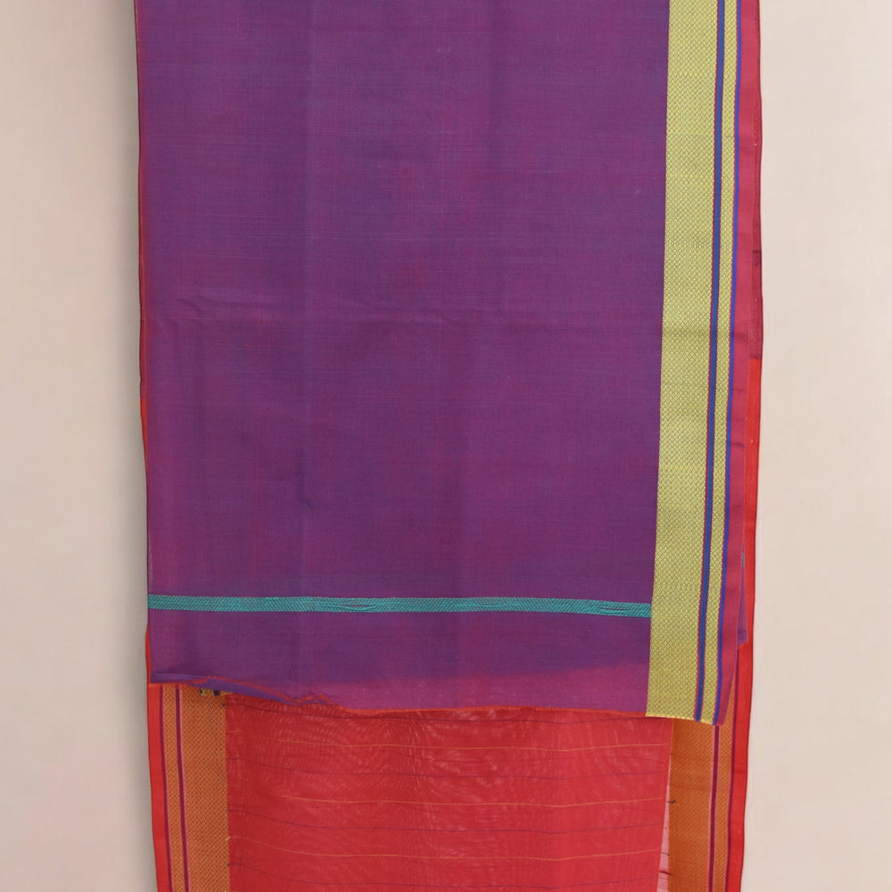 
                      
                        Red - Floral Motif Organic Cotton Saree
                      
                    