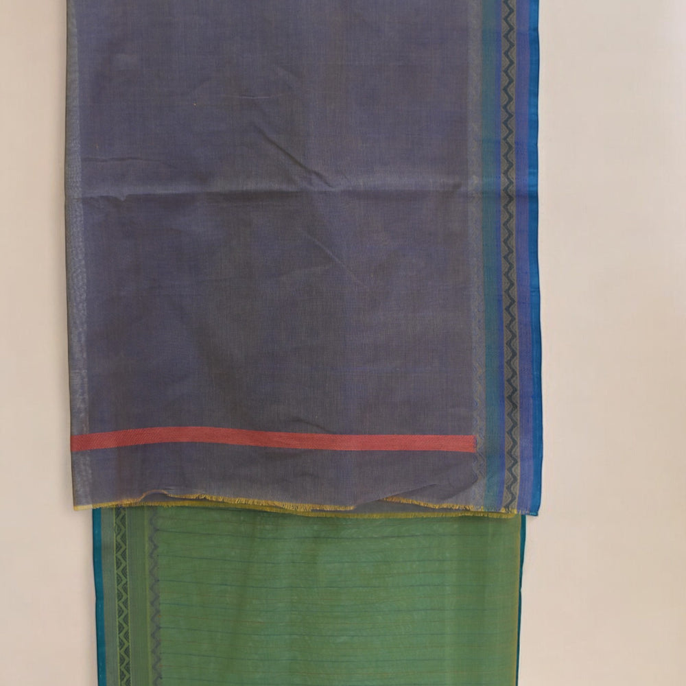 
                      
                        Green - Floral Butta Organic Cotton Saree
                      
                    