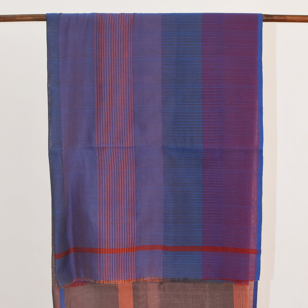 
                      
                        Rust - Stitch Texture Organic Cotton Saree
                      
                    