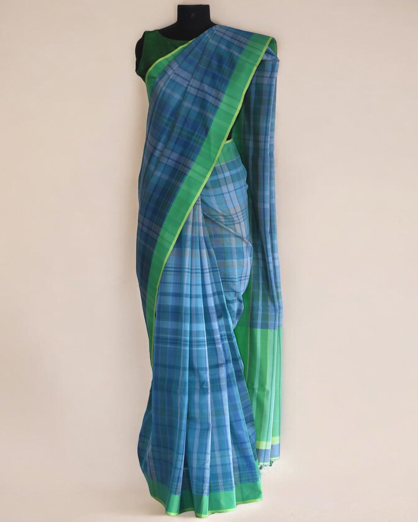 Blue - Organic Cotton Saree