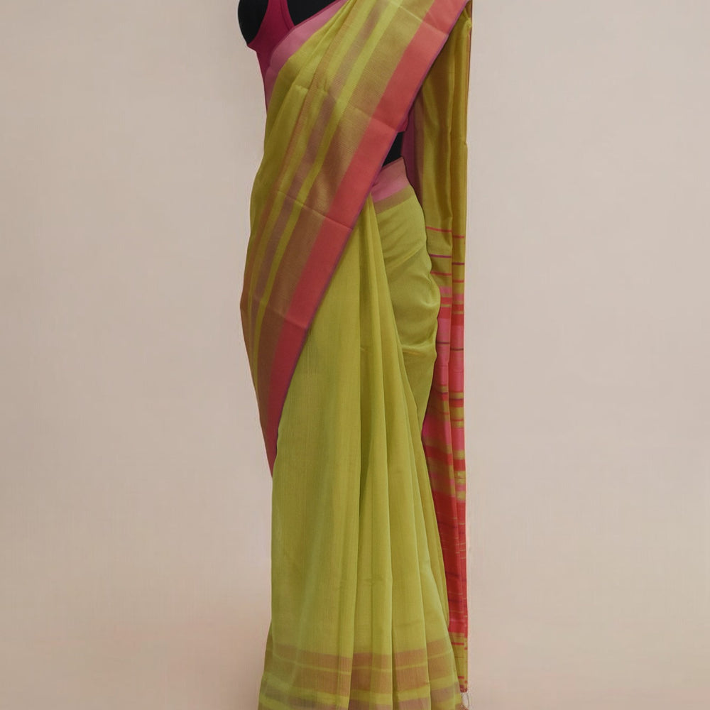 
                      
                        Lime Green - Organic Cotton Saree
                      
                    