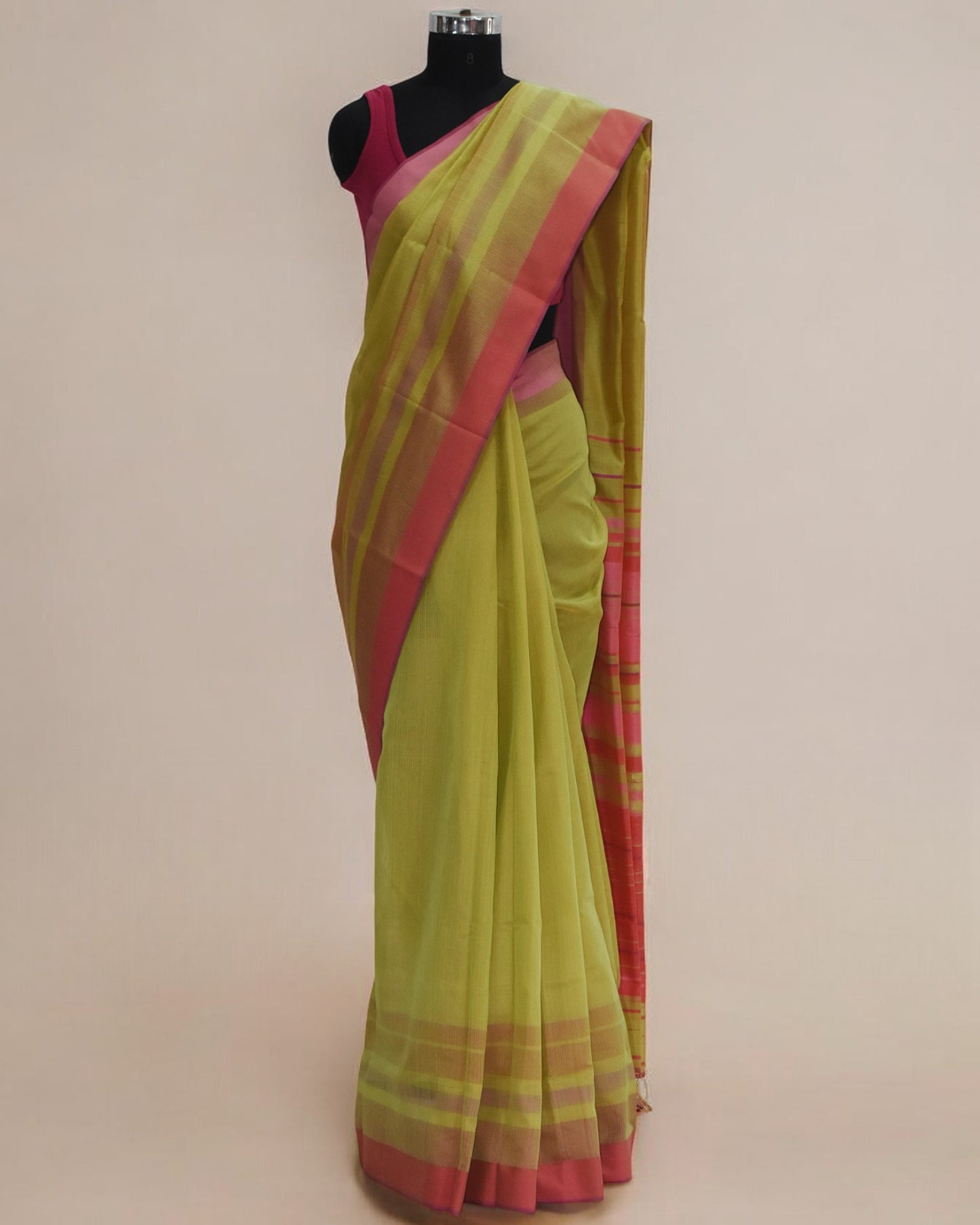 Lime Green - Organic Cotton Saree