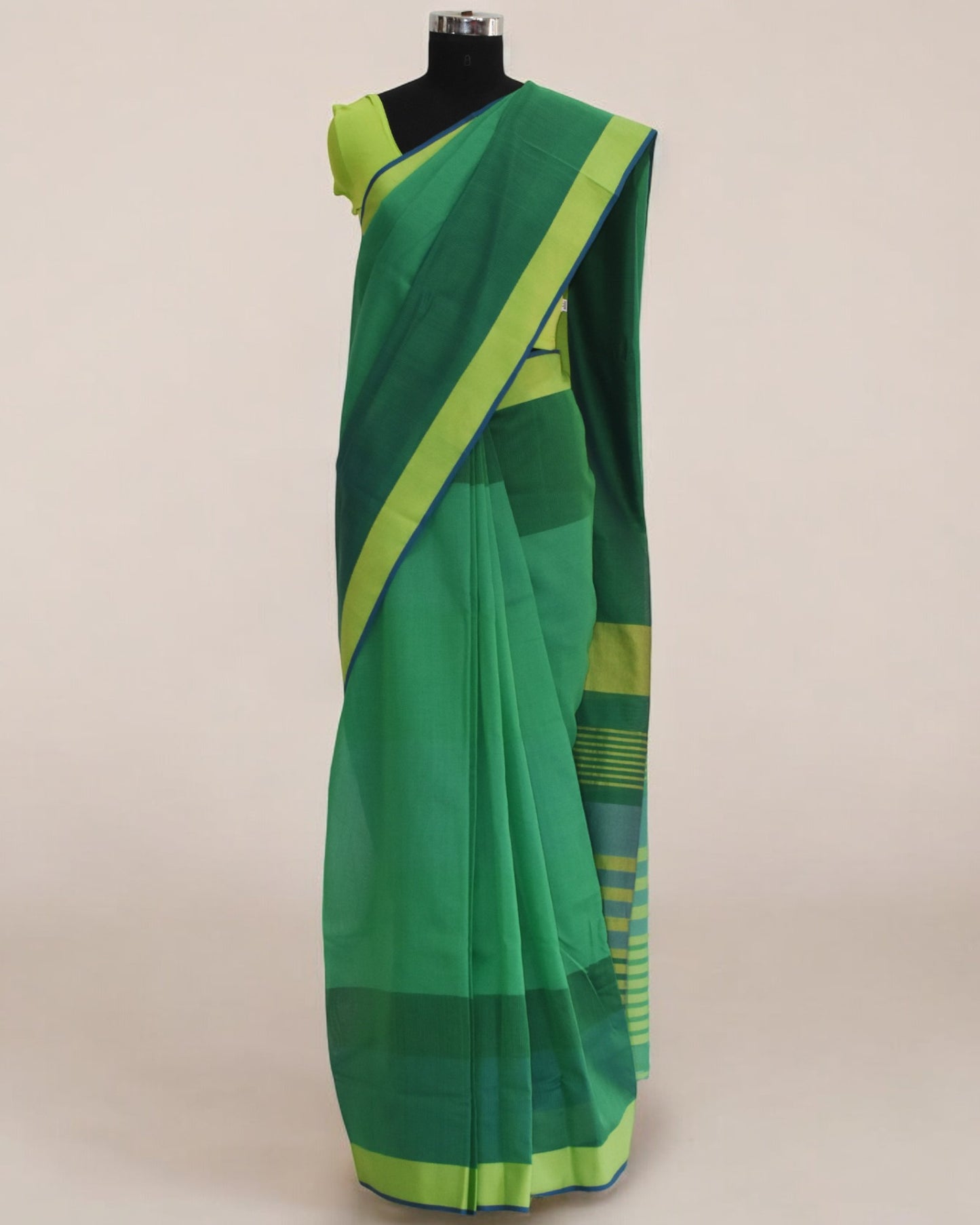 Green - Classic Organic Cotton Saree