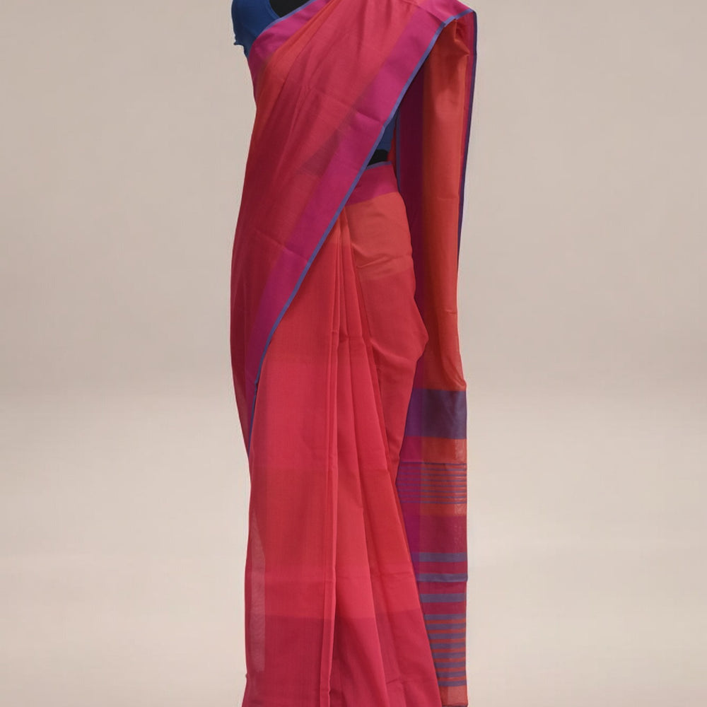 Pink - Organic Cotton Saree