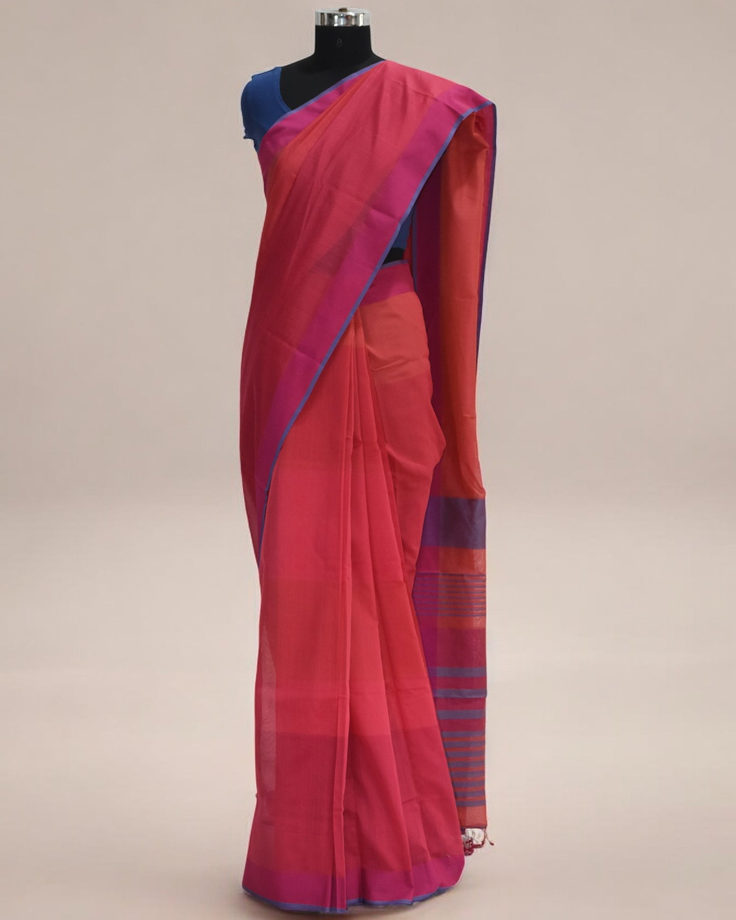 Pink - Organic Cotton Saree