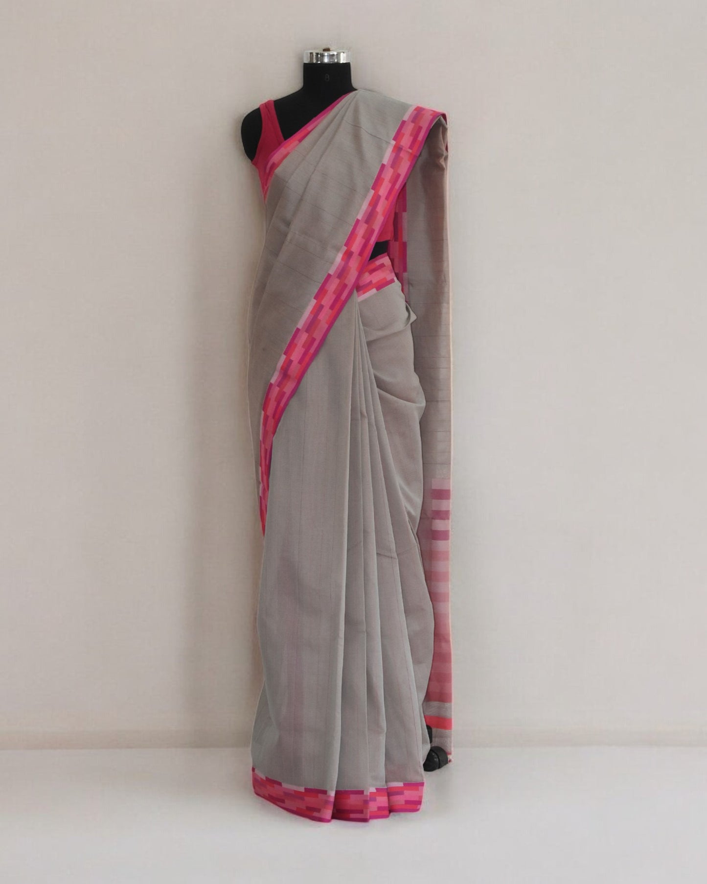 Light Grey - Rectangle Quilt Organic Cotton Saree