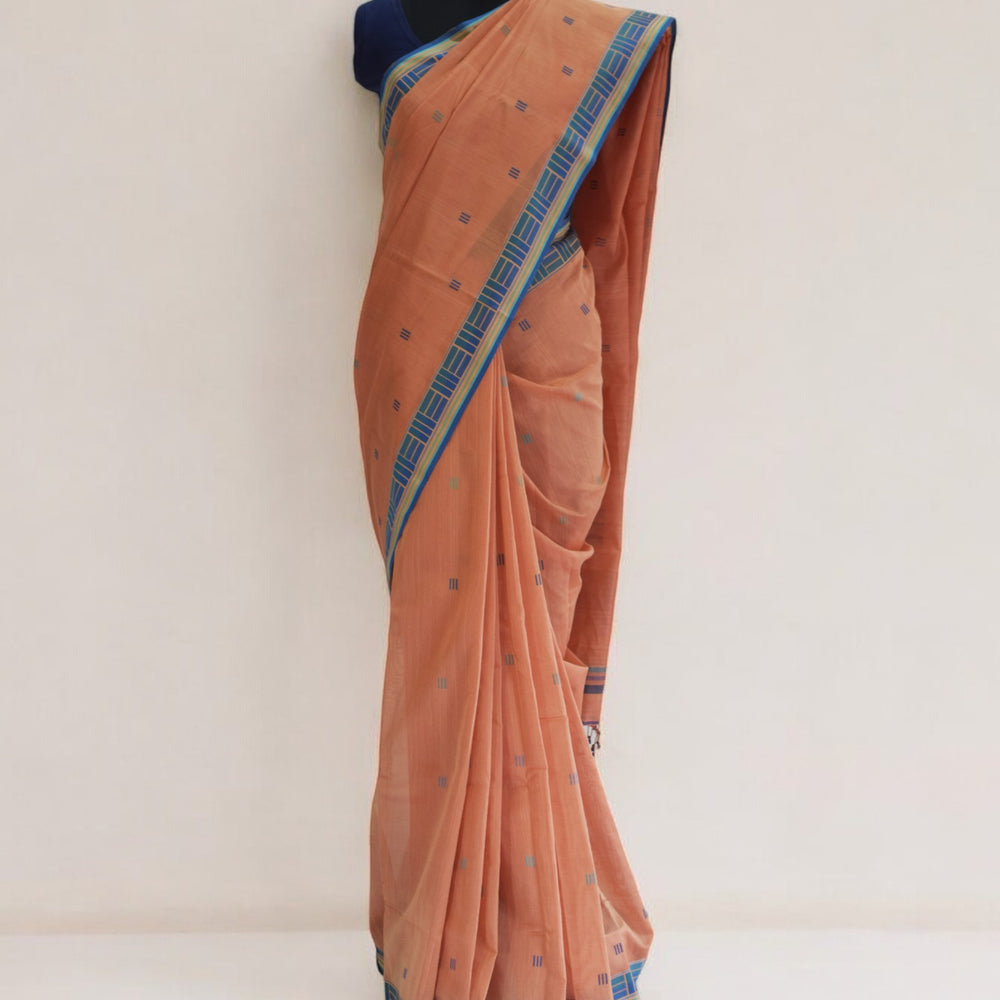 
                      
                        Orange - Regal Rectangle Motif Organic Saree
                      
                    