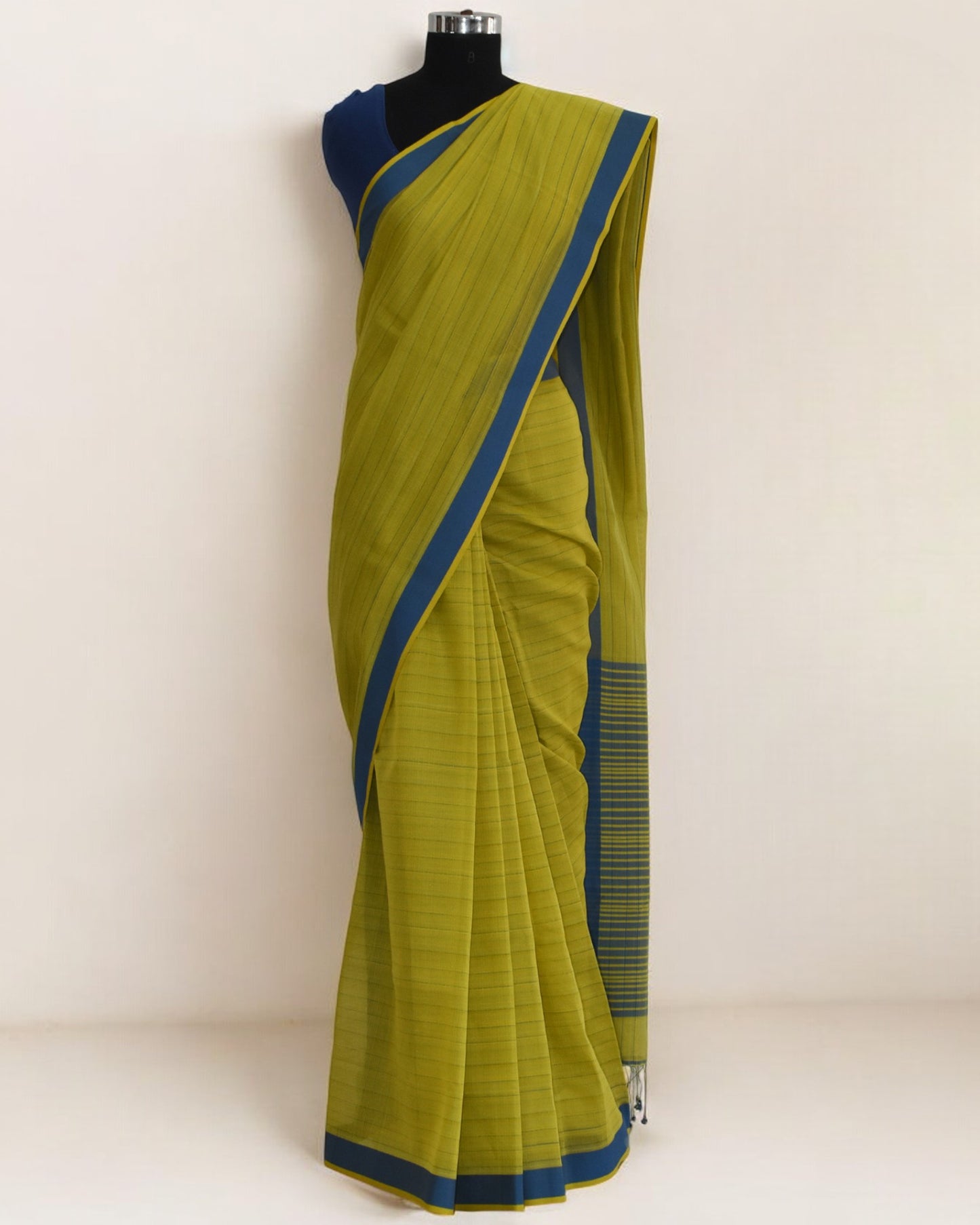 Olive Green - Organic Cotton Saree