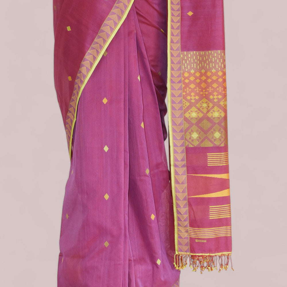 
                      
                        Pinkish Purple - Kites Motif Organic Cotton Saree
                      
                    