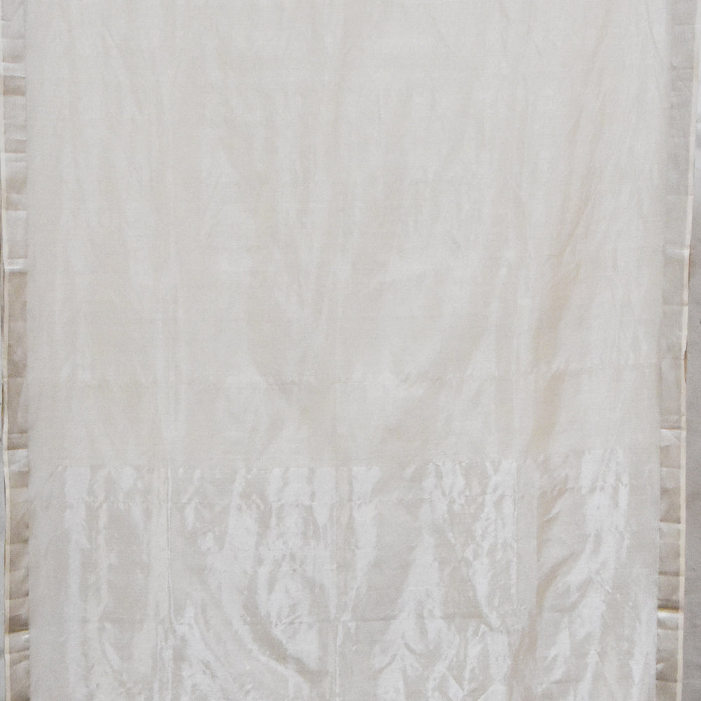 White  Tissue  Organic Cotton Saree