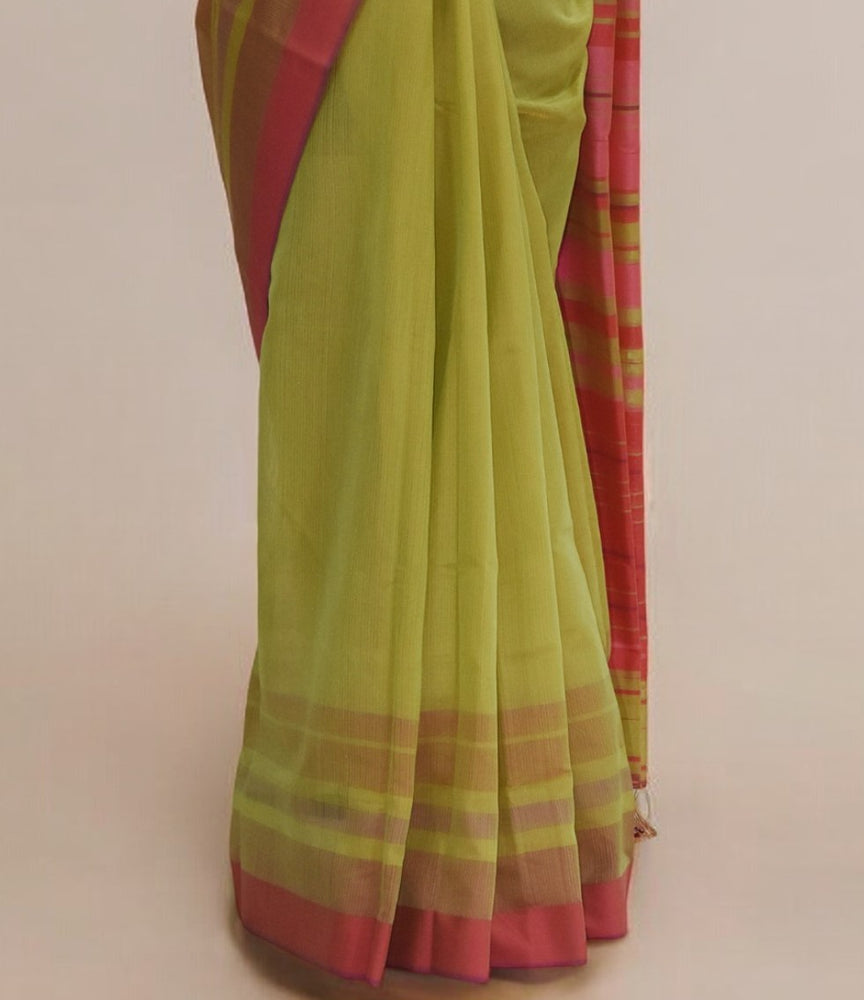 
                      
                        Lime Green - Organic Cotton Saree
                      
                    